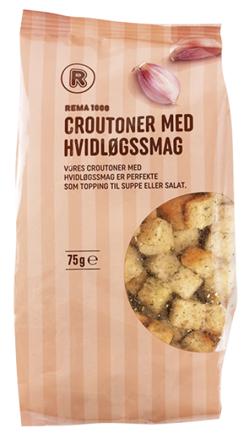 Croutoner, hvidløg