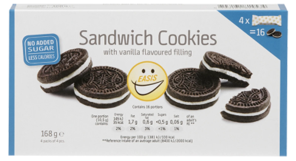 Easis, Sandwich cookies m. vaniljecreme
