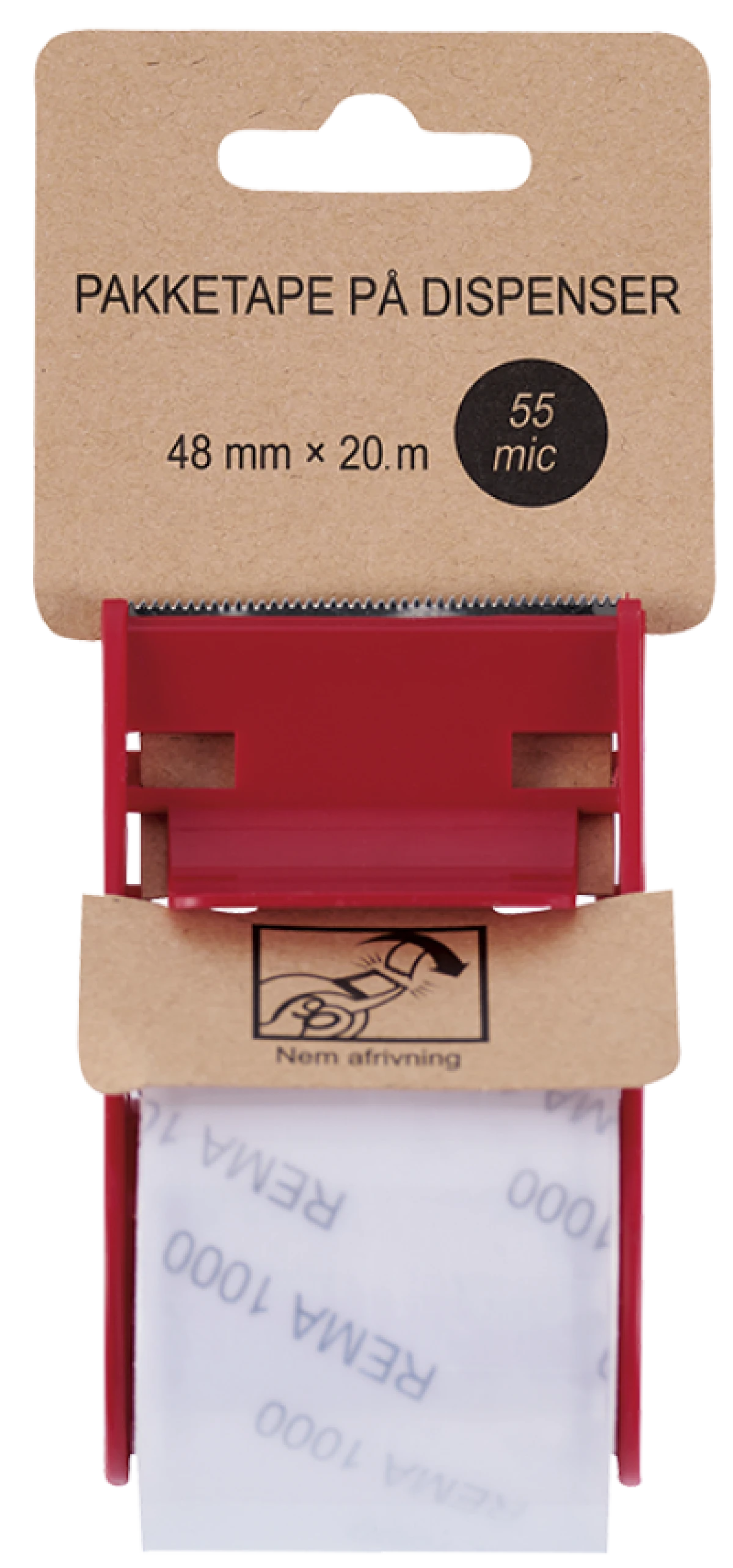 Pakketape med Dispenser 20 m