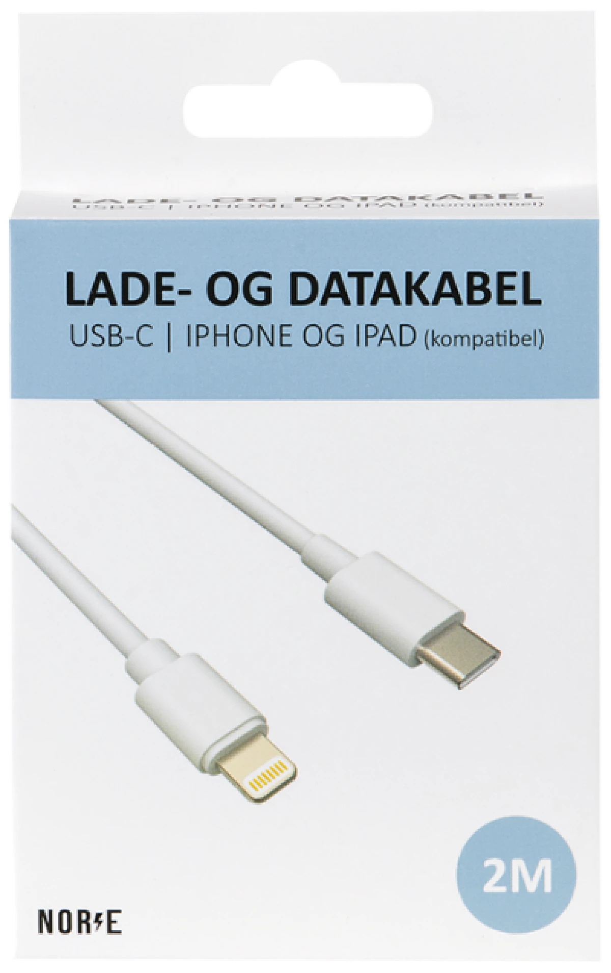 USB-C til iPhone Ladekabel 2 m hvid