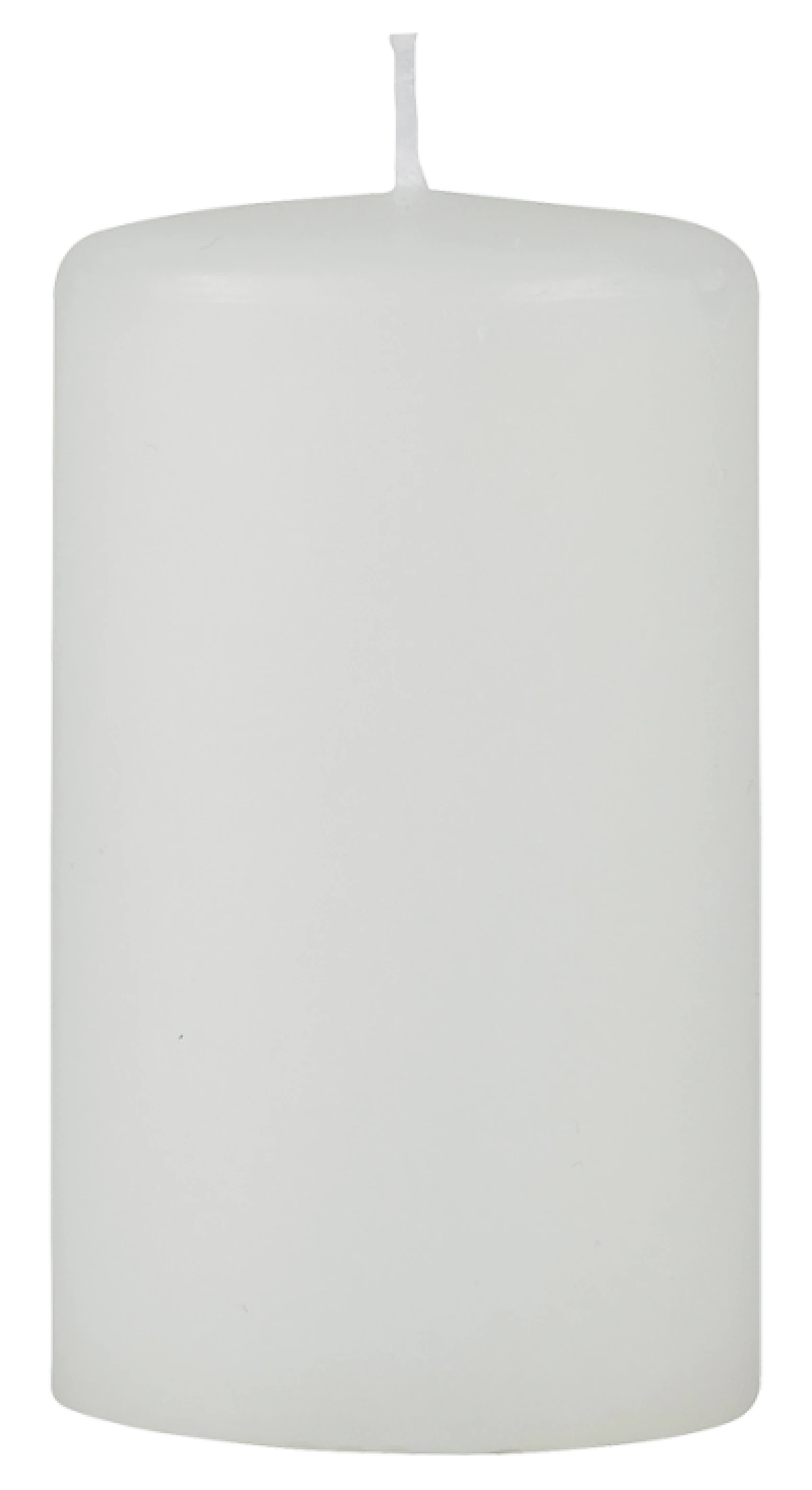 Bloklys hvid flad top 5,8x10 cm