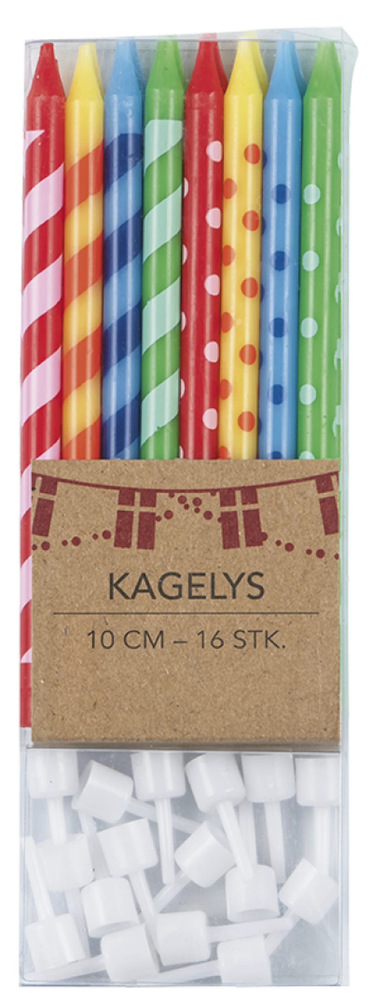 Kagelys Multifarvet med Holder