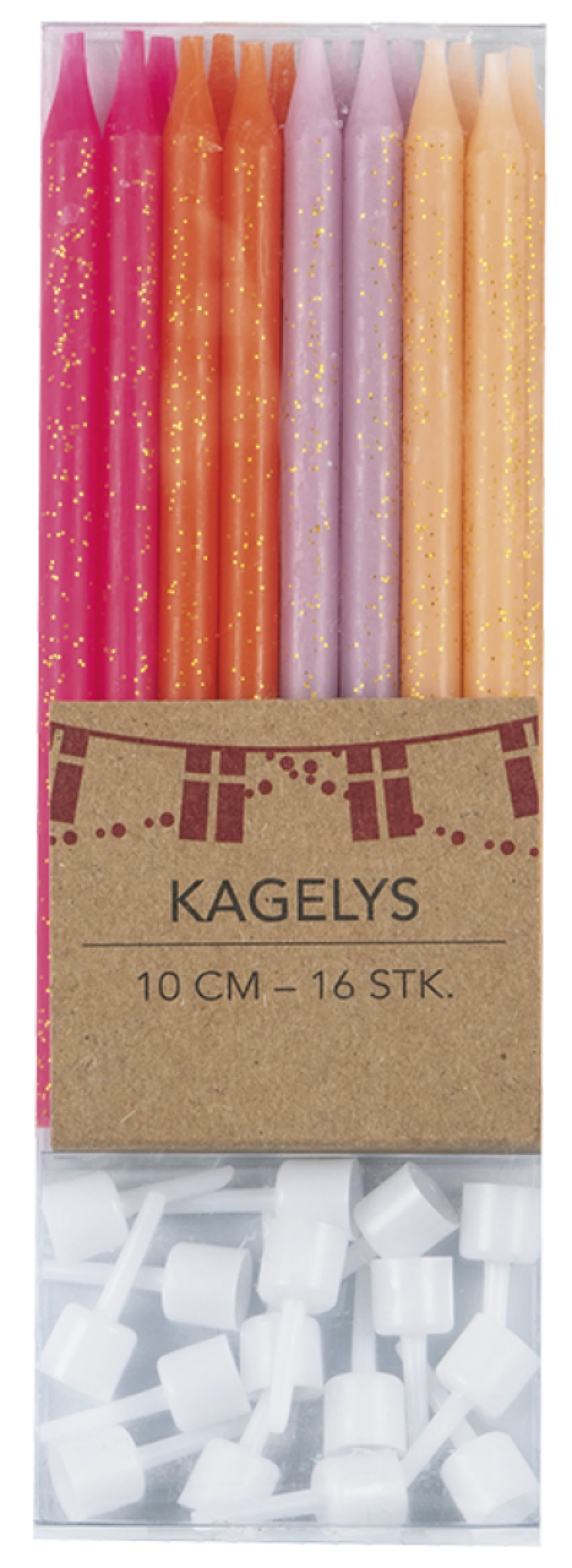 Glimmer Kagelys med Holder