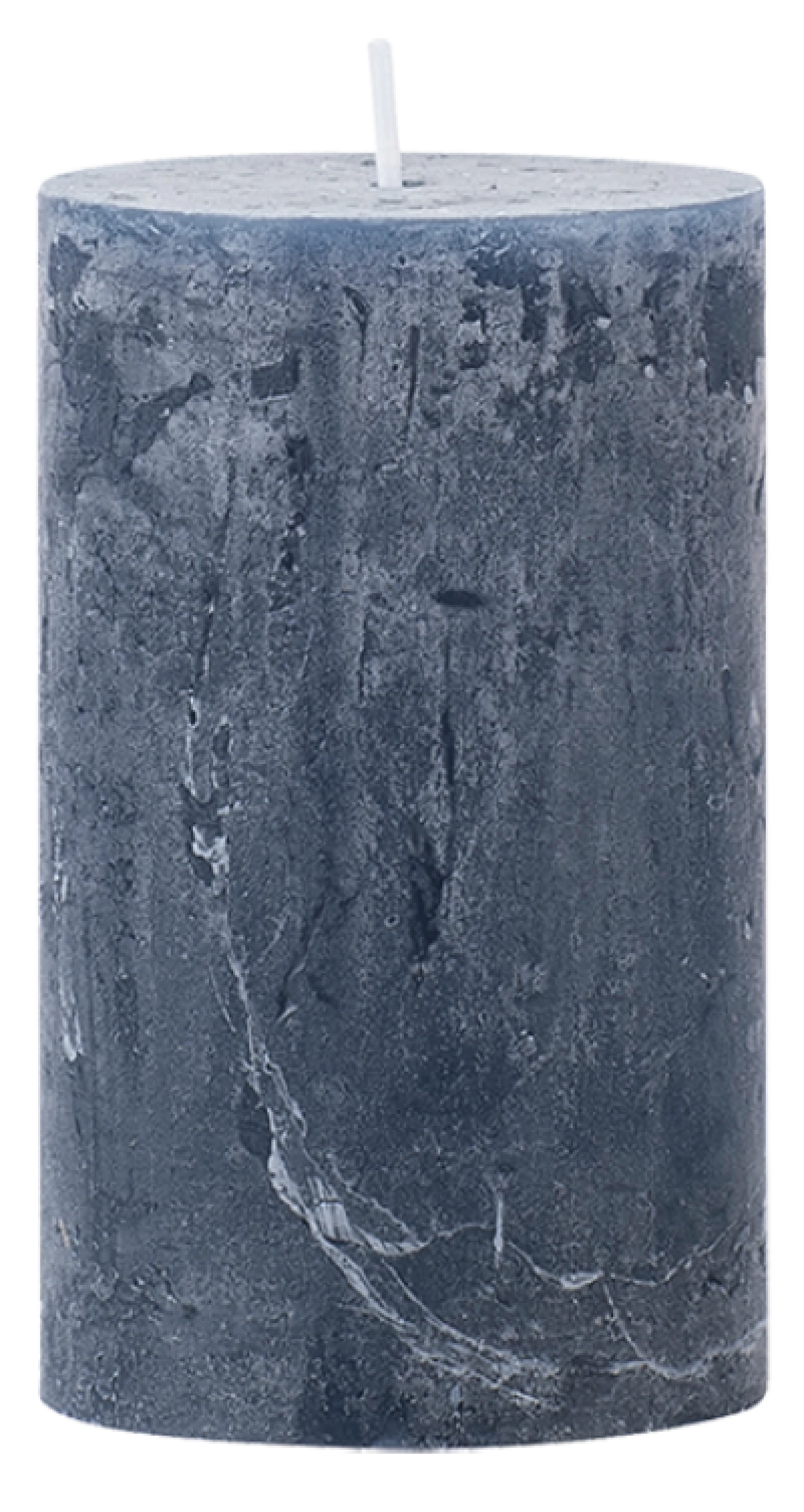 Bloklys Rustik Blå Ø6 x 10 cm