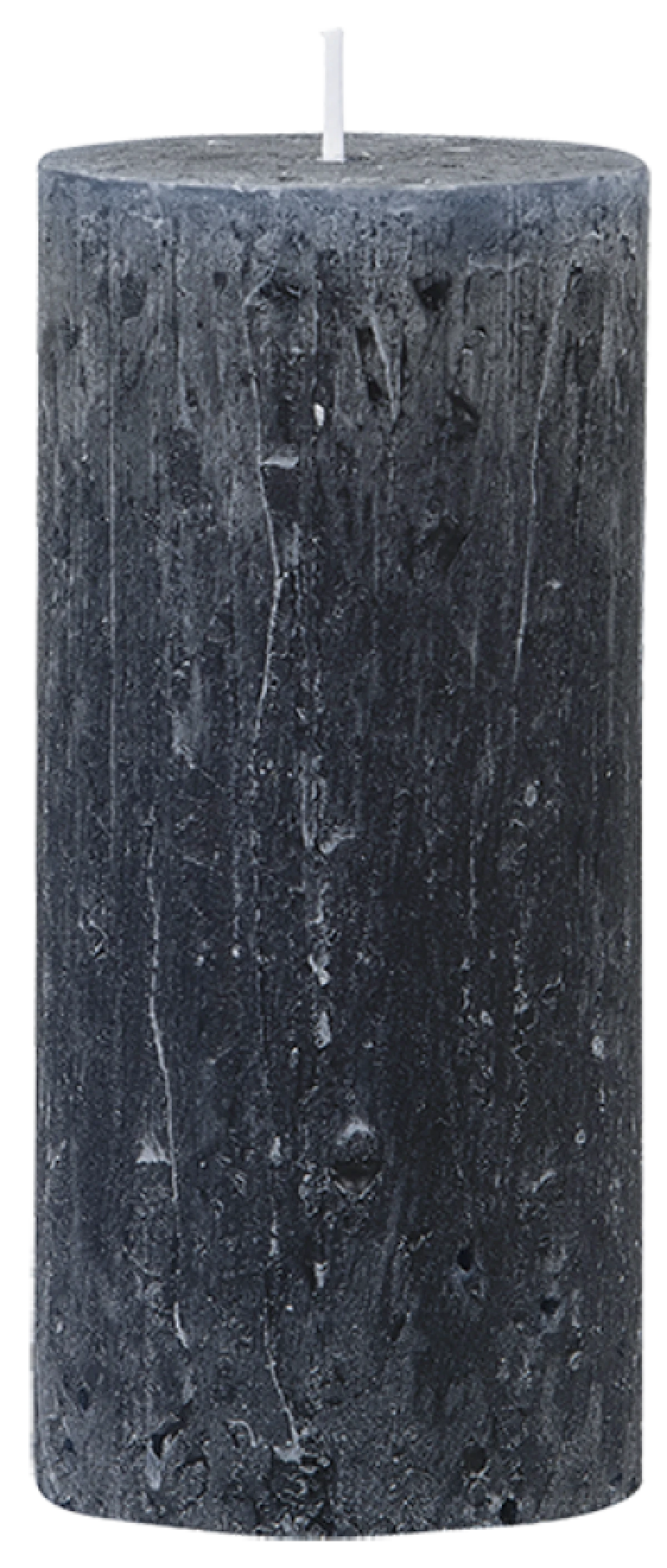 Bloklys Ø6x13 cm Rustik Blå