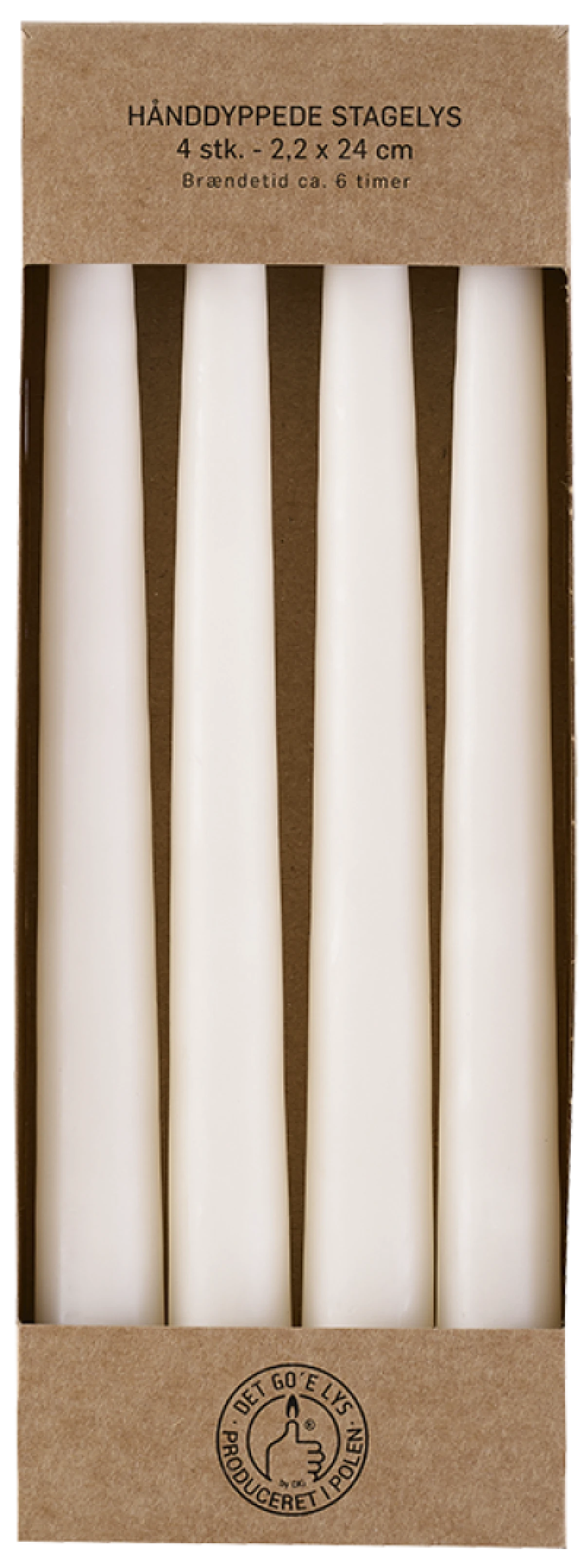 Hånddyppede Lys Champagne