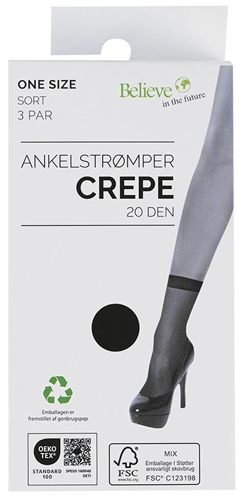 Crepe Ankelstrømper