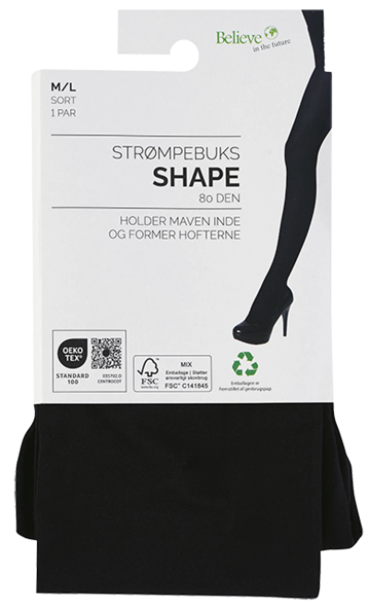 Shape Strømpebuks 80 Denier M/L