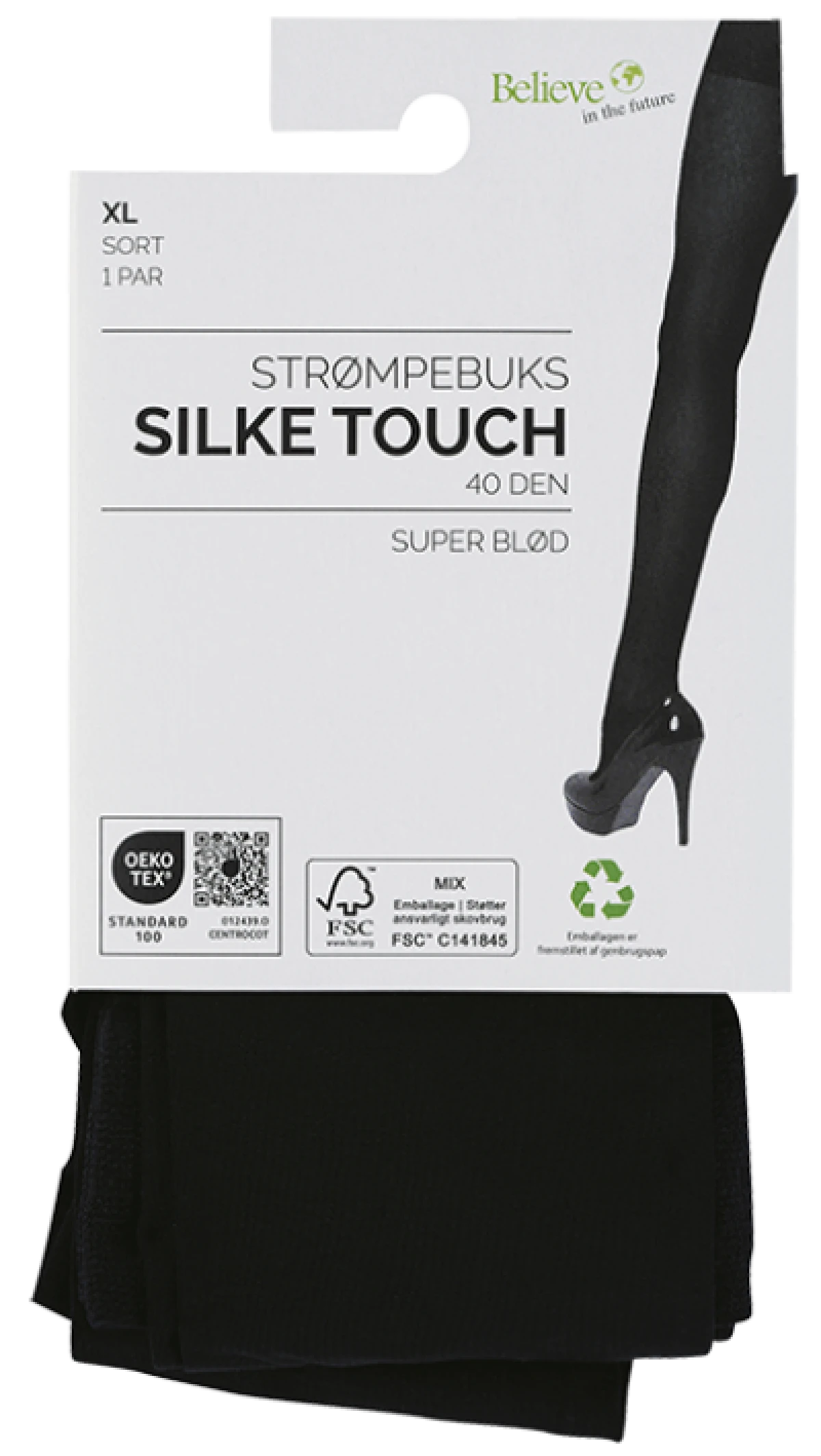 Silktouch Strømpebuks 40 DEN Str. XL 1 par