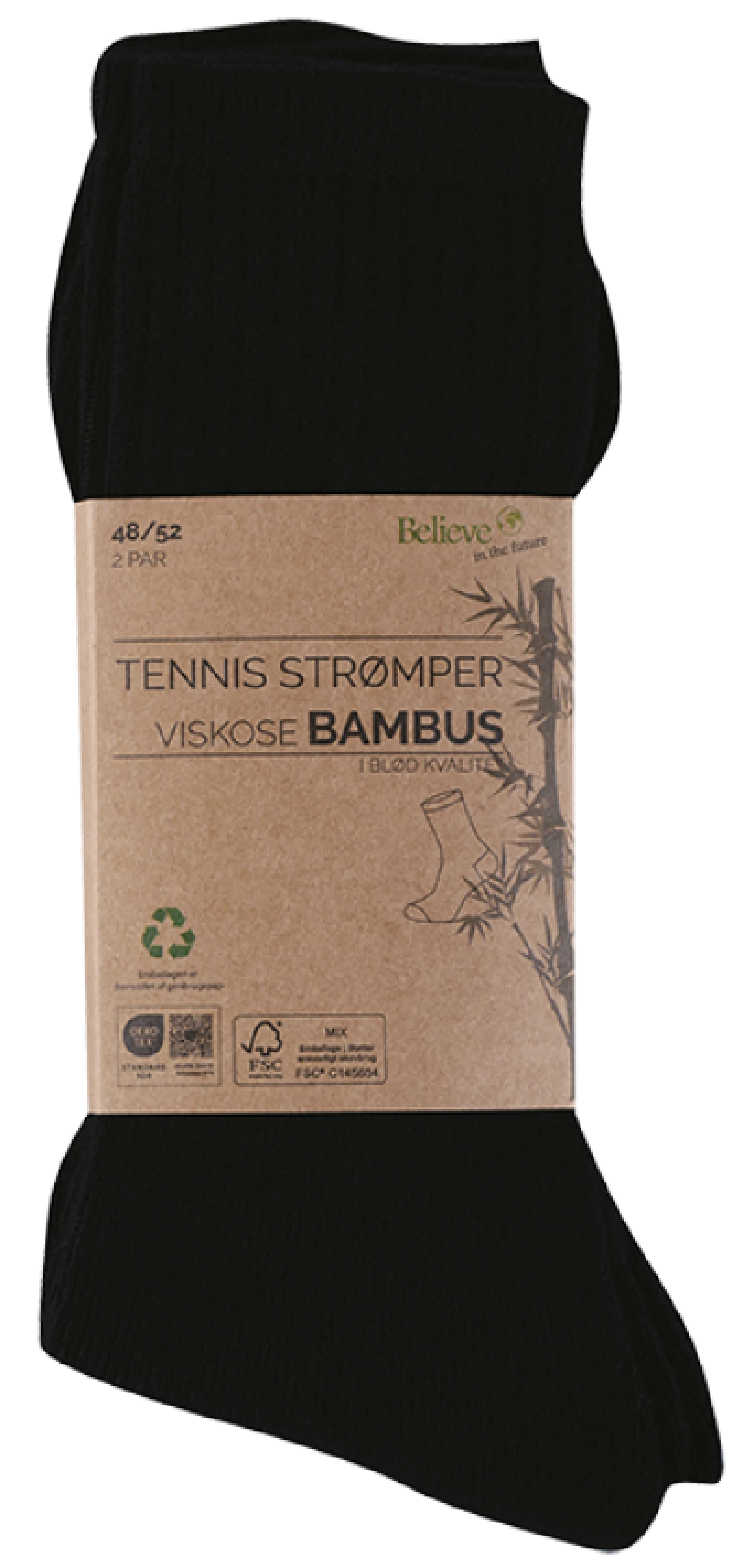 Tennis Strømpe Viskose Bambus 48-52