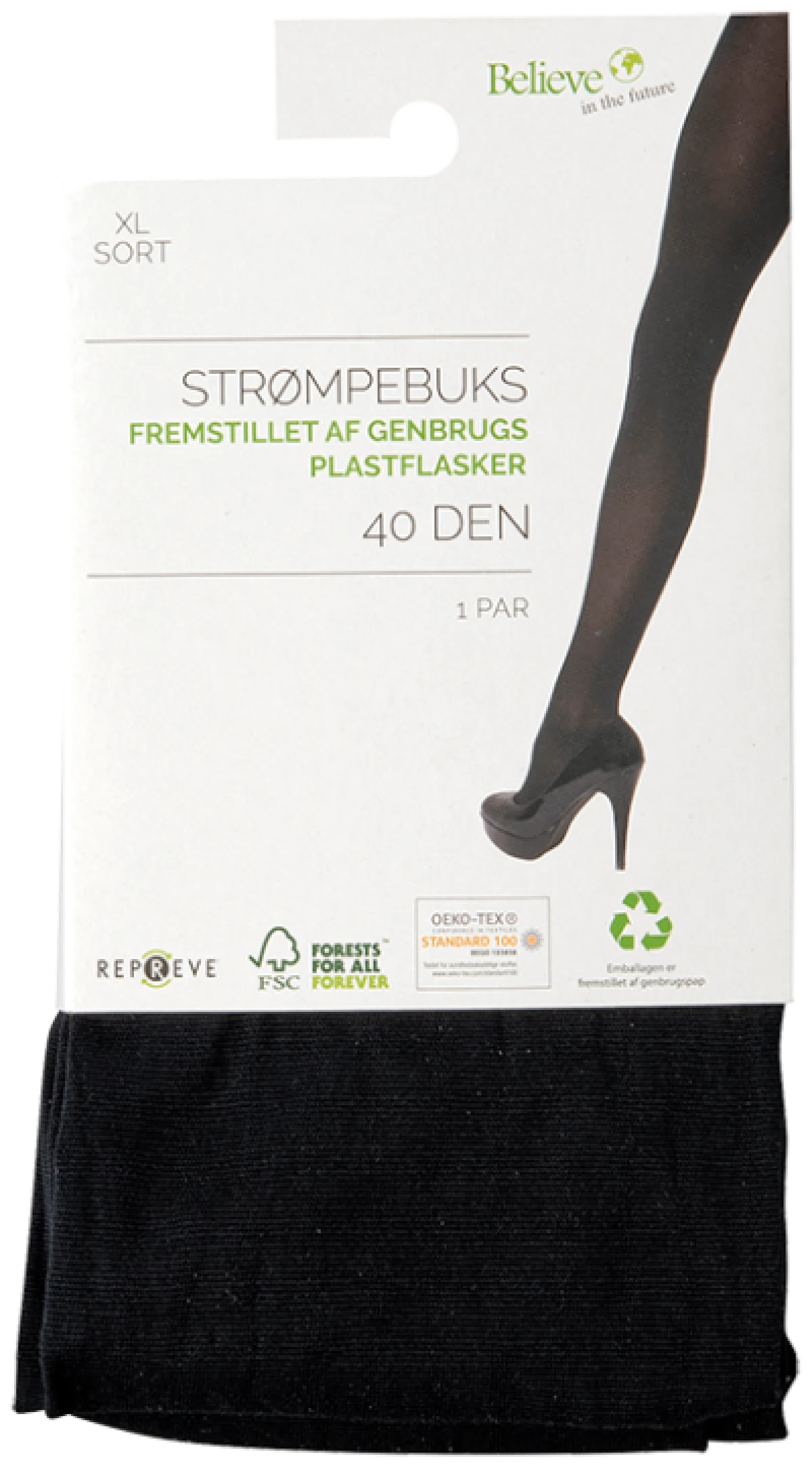 Repreve Strømpebuks XL 40 denier 1 par