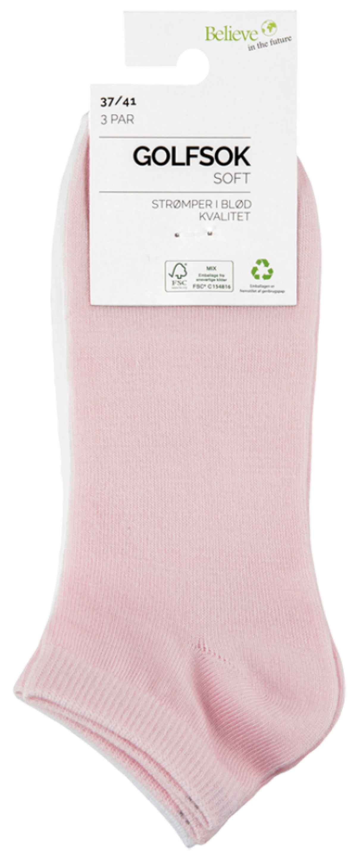 Mode Dame Golfsokker 3 par str. 37-41