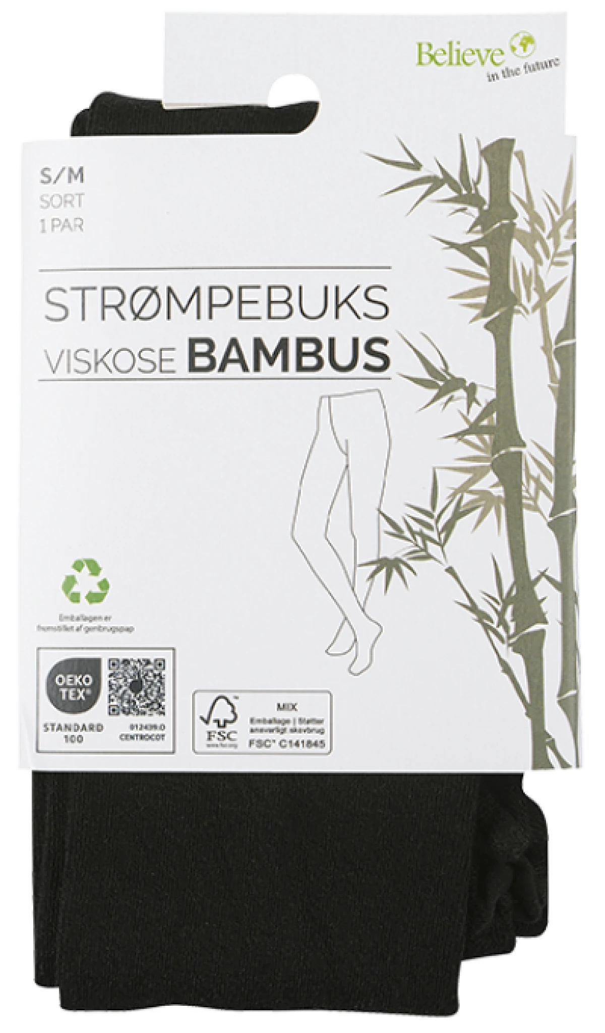 Strømpebuks Viskose Bambus S/M 1 par