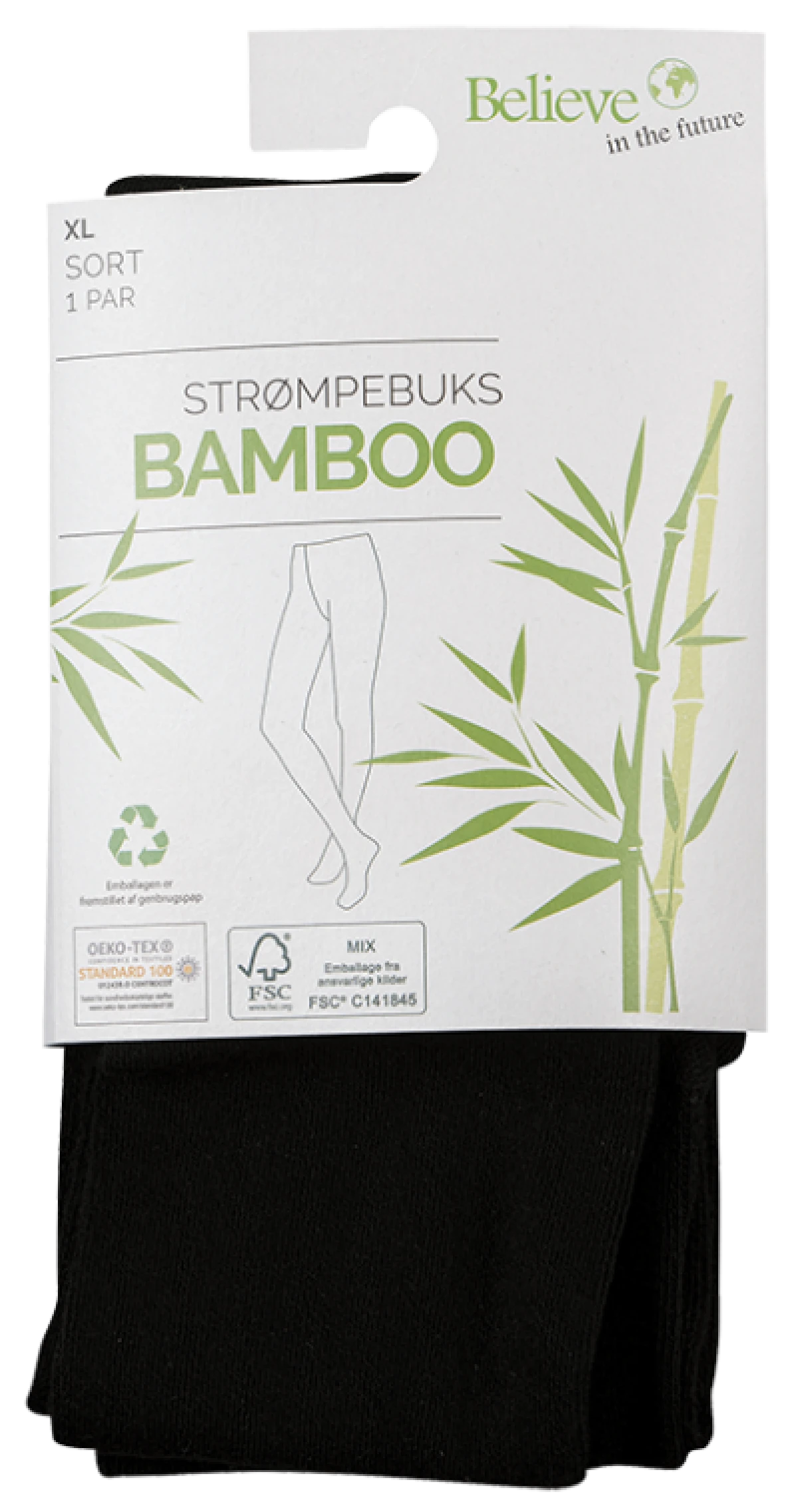 Strømpebuks XL Viskose Bambus 1 par