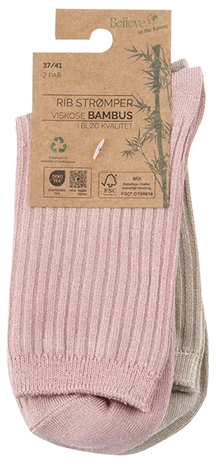 Rib Strømpe 37-41