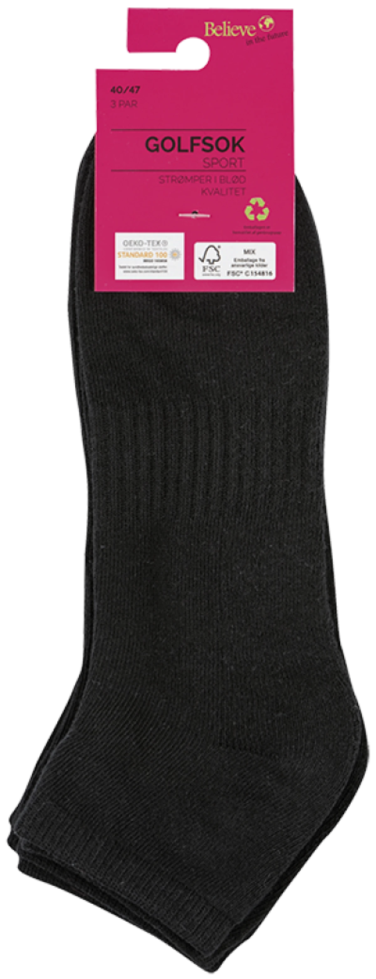 Golfsok Sport Str 40-47 3 par