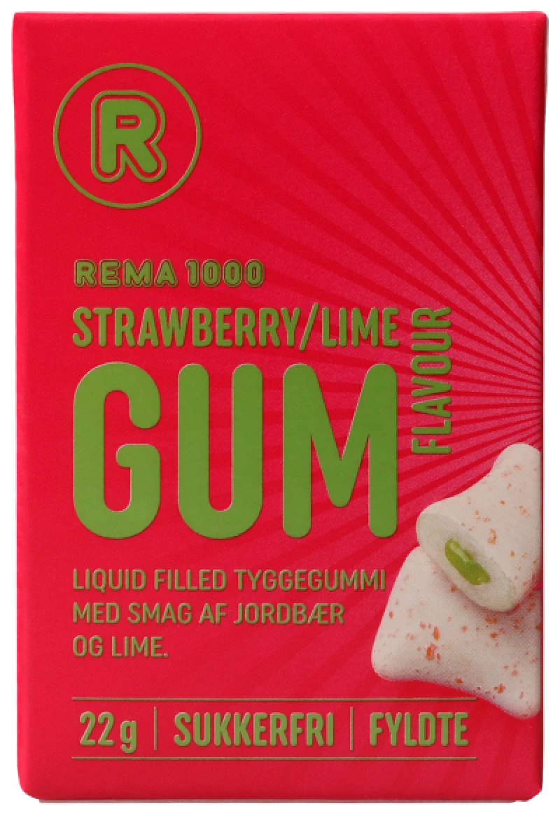 Strawberry/lime gum