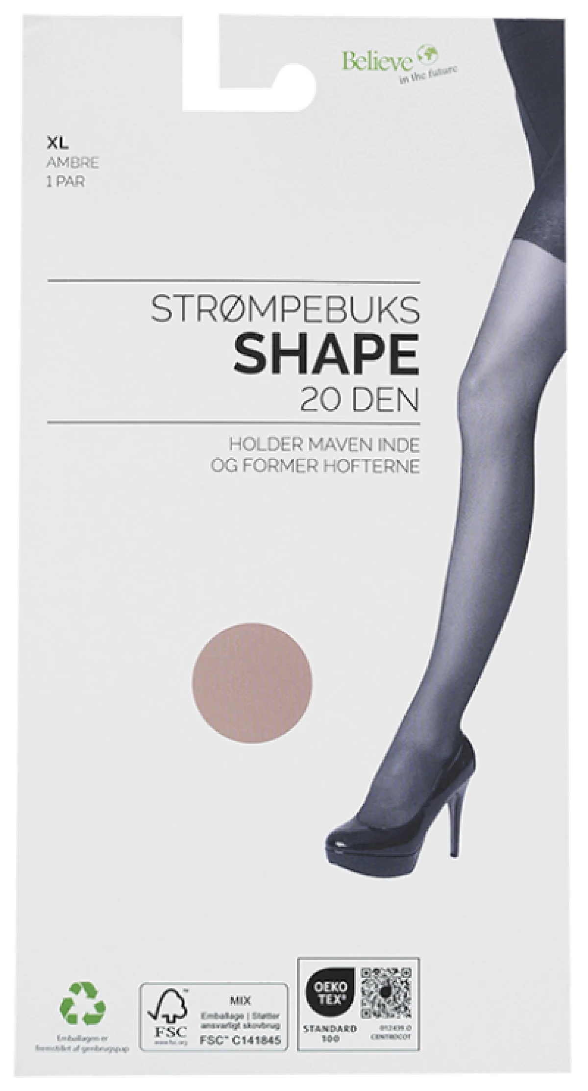 Shape Strømpebuks str. XL Ambre
