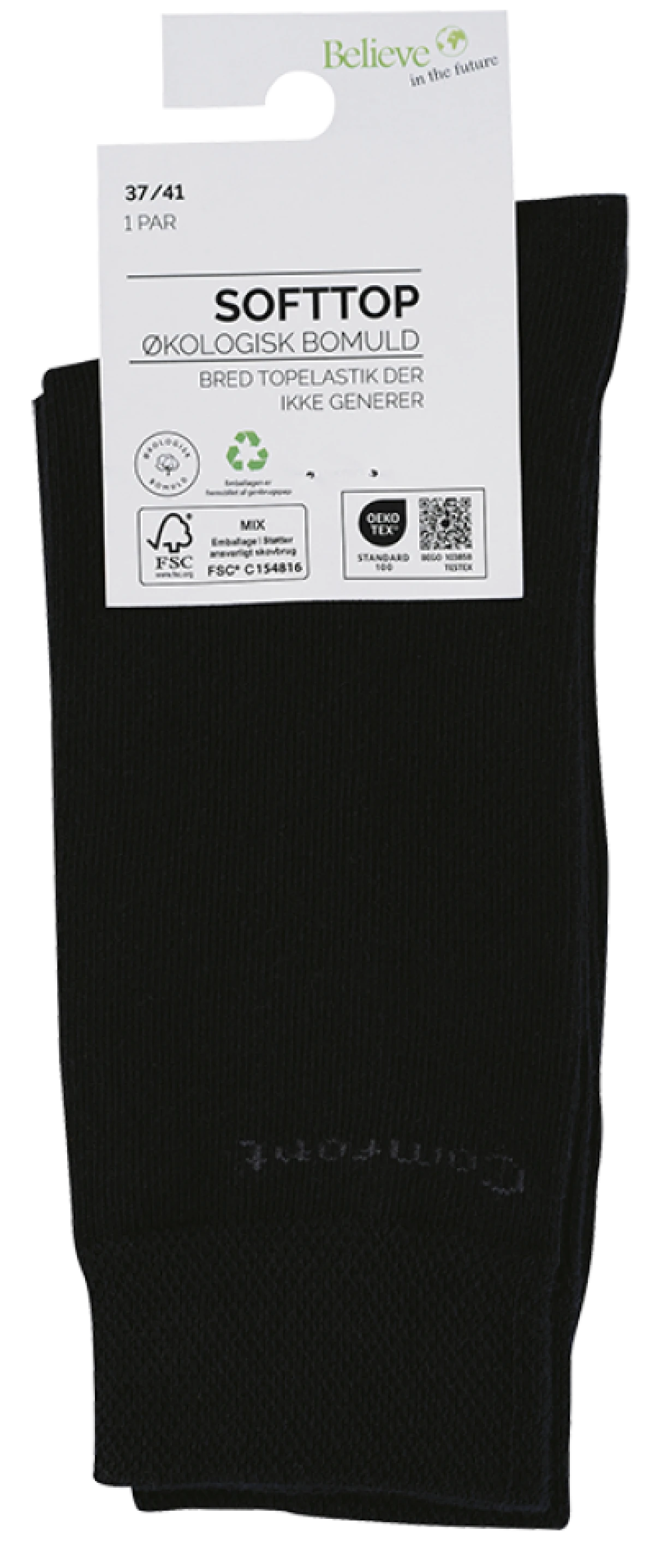 Dame Strømper Soft Top Sort 37-41