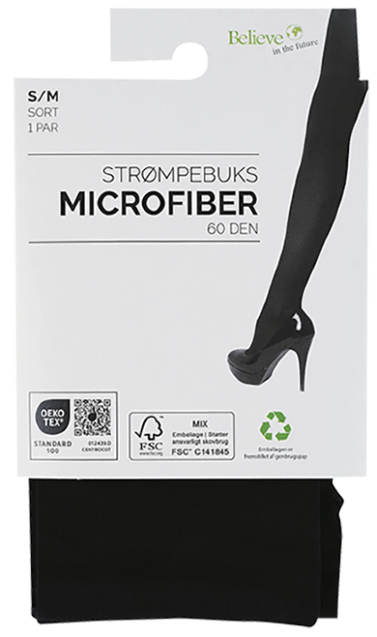 Strømpebuks Microfiber S/M 1 par