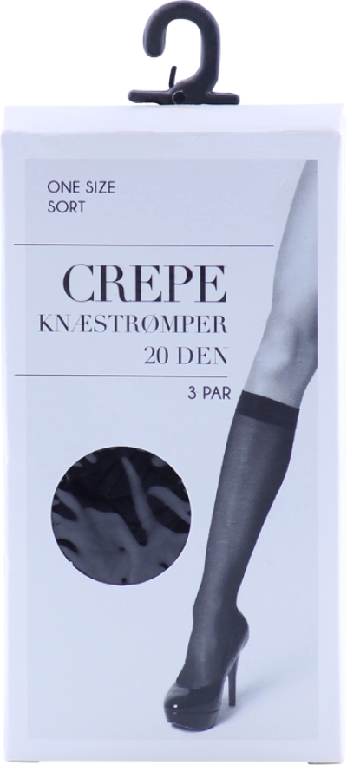 Crepe Knæstrømpe Sort