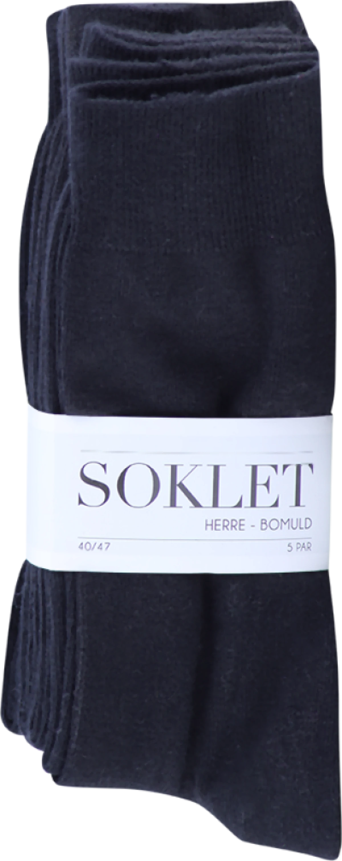 Herrestrømpe bomuld 40-47 sort