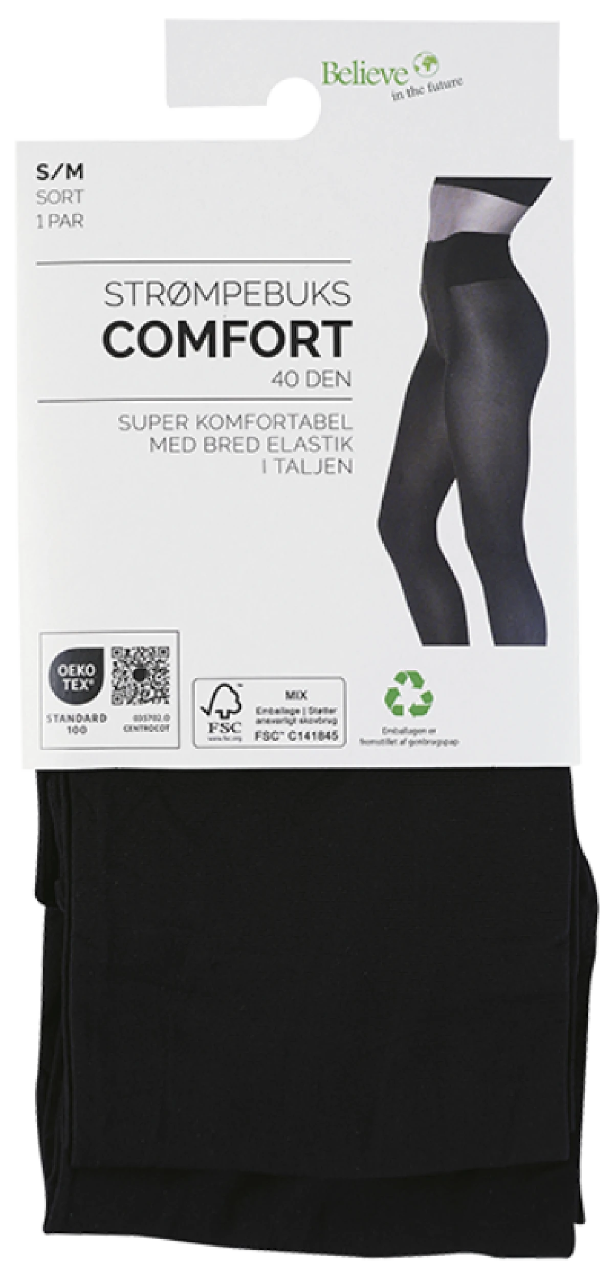 Strømpebuks Comfort Str. S/M 1 par