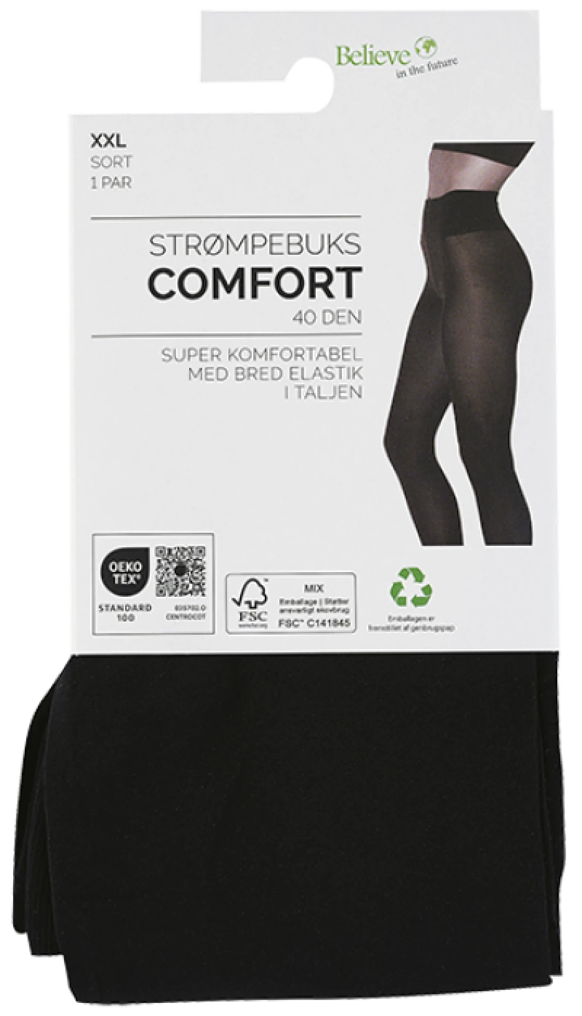 Comfort Strømpebuks 40 DEN XXL