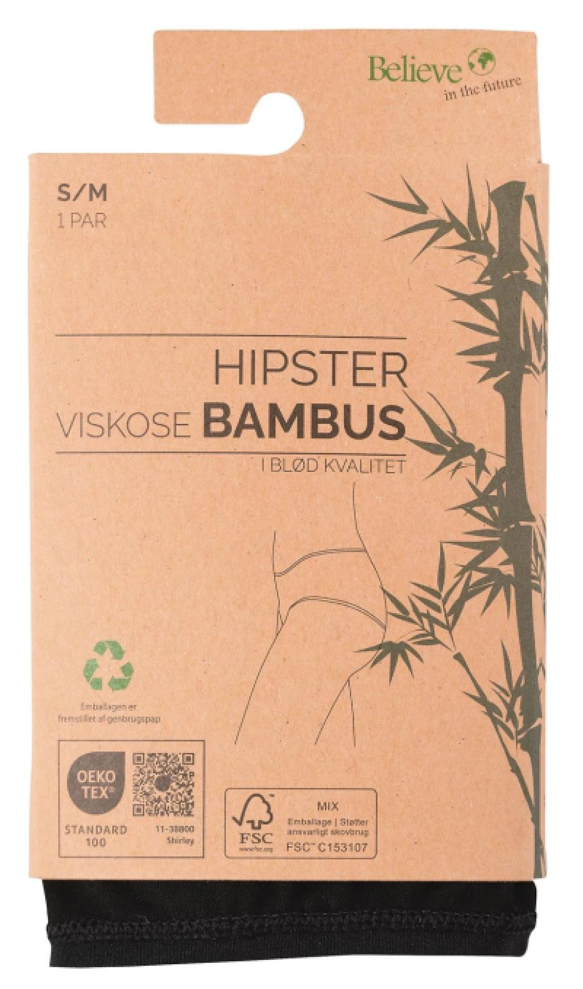 Hipster Bambusviskose Strømper S/M