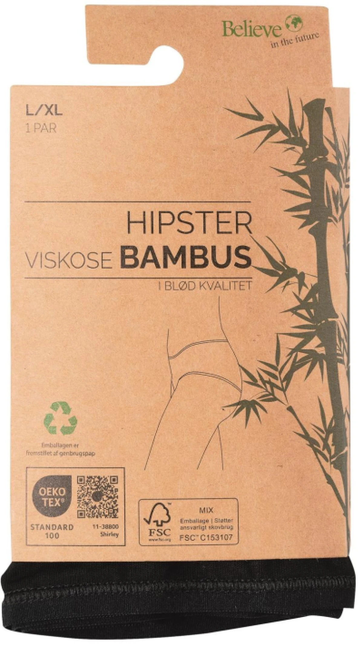 Hipster bambusviskose L/XL