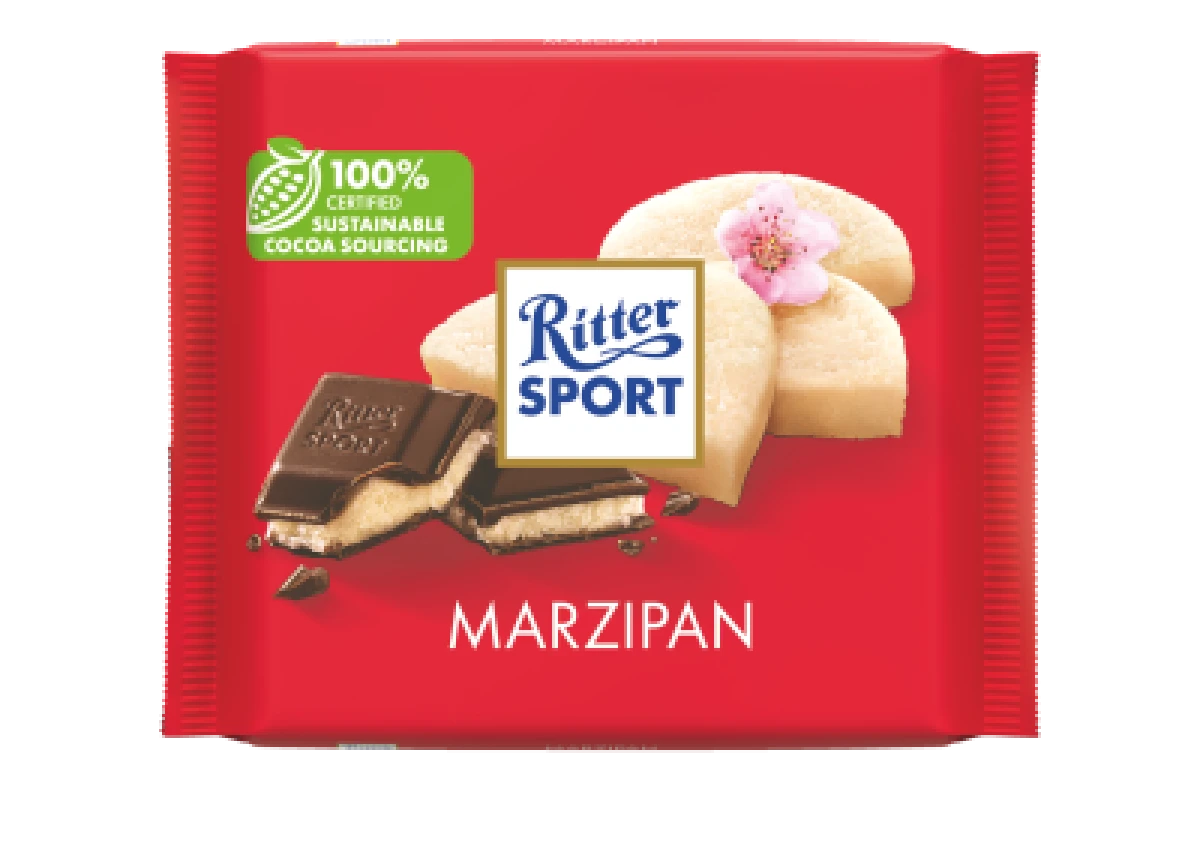 Chokolade m. marcipan, Ritter sport