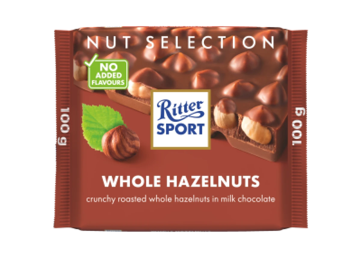 Chokolade m. hasselnød, Ritter sport