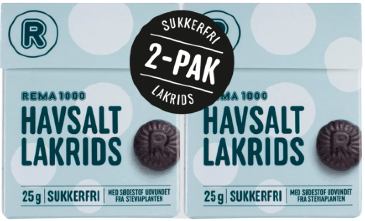 Rema 1000 Havsalt Lakrids 2-pak