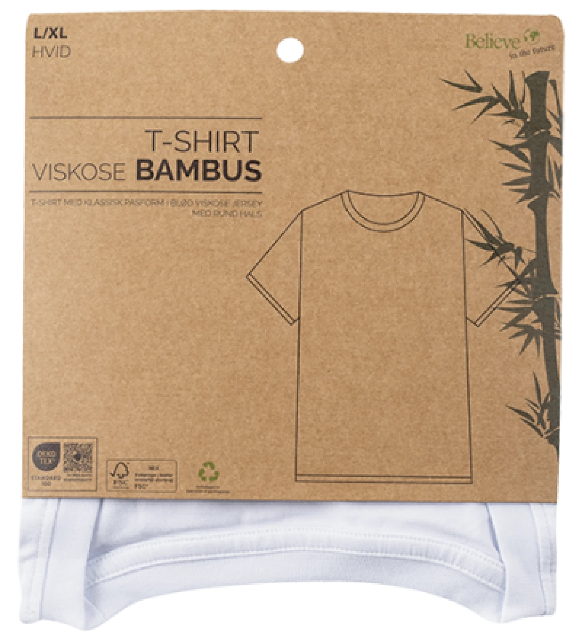 T-shirt str. L/XL viskose bambus