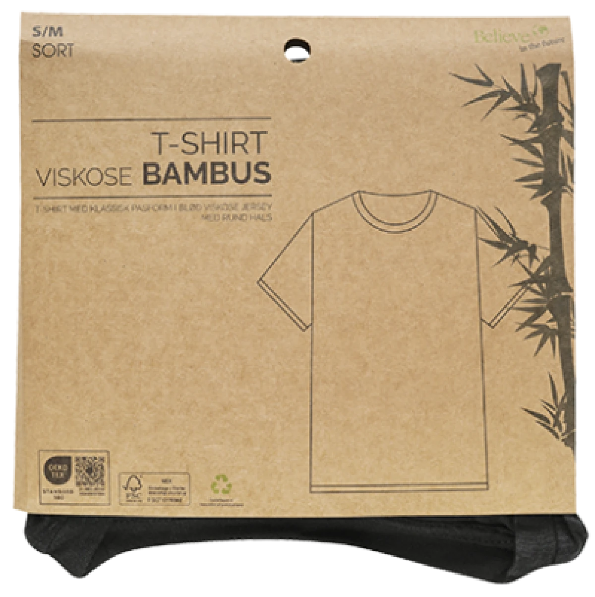 T-shirt str. S/M sort