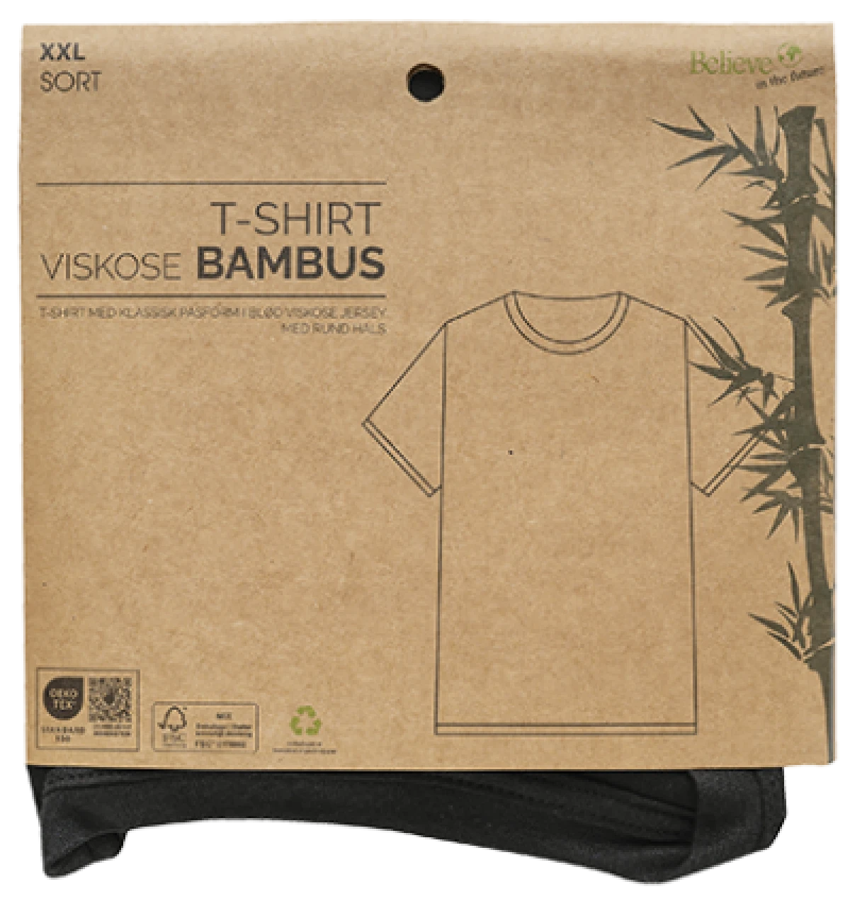 T-shirt Str. XXL Sort