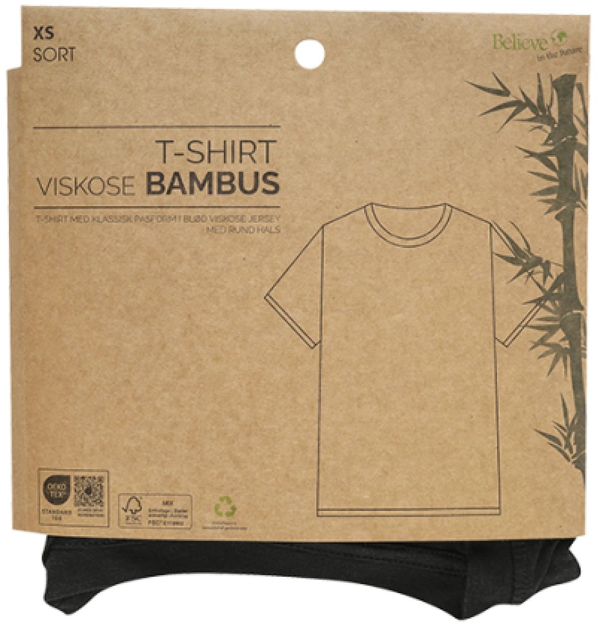 T-shirt Str. XS Sort