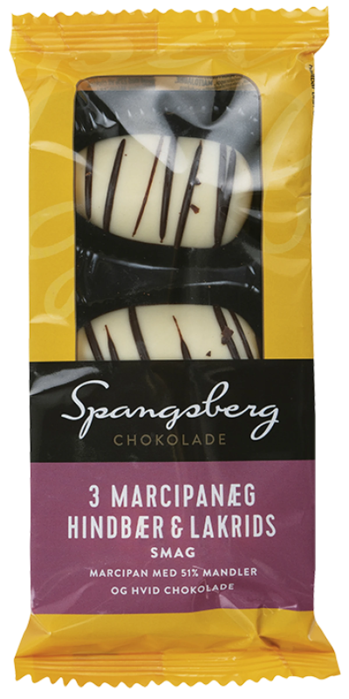 Spangsberg, Marcipanæg m. hindbær- og lakridssmag