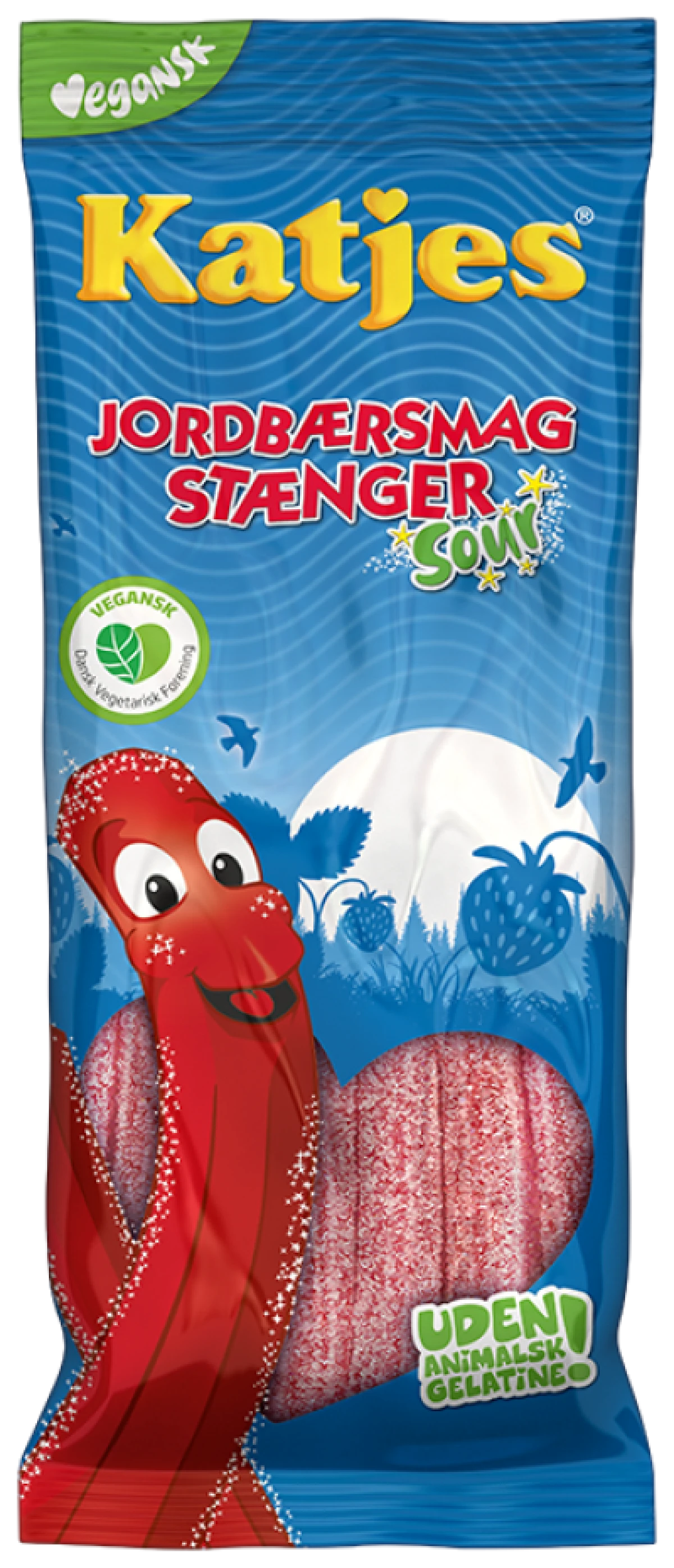 JORDBÆRSTÆNGER, 75 GR. / KATJES, SOUR