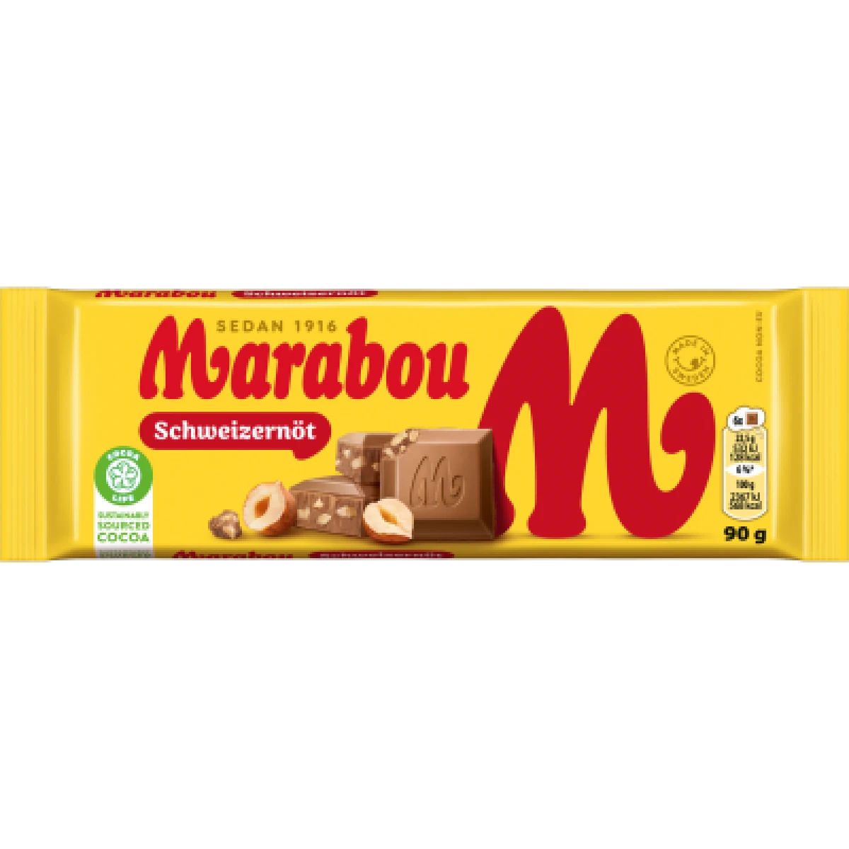 Marabou, Mælkechokolade m. hasselnødder