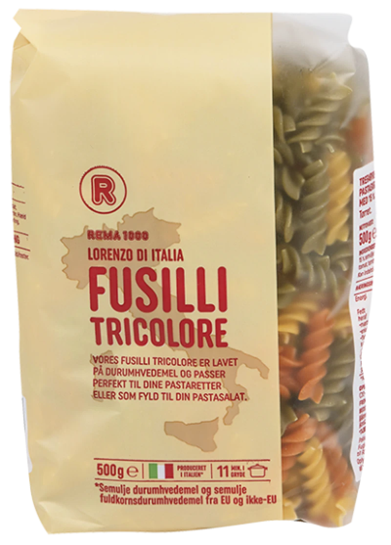 Fusilli tricolore