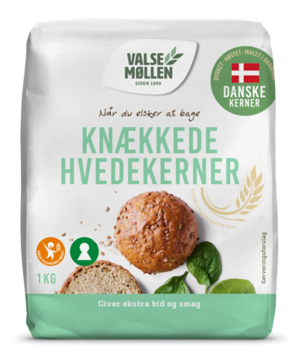 Valsemøllen, Knækkede hvedekerner