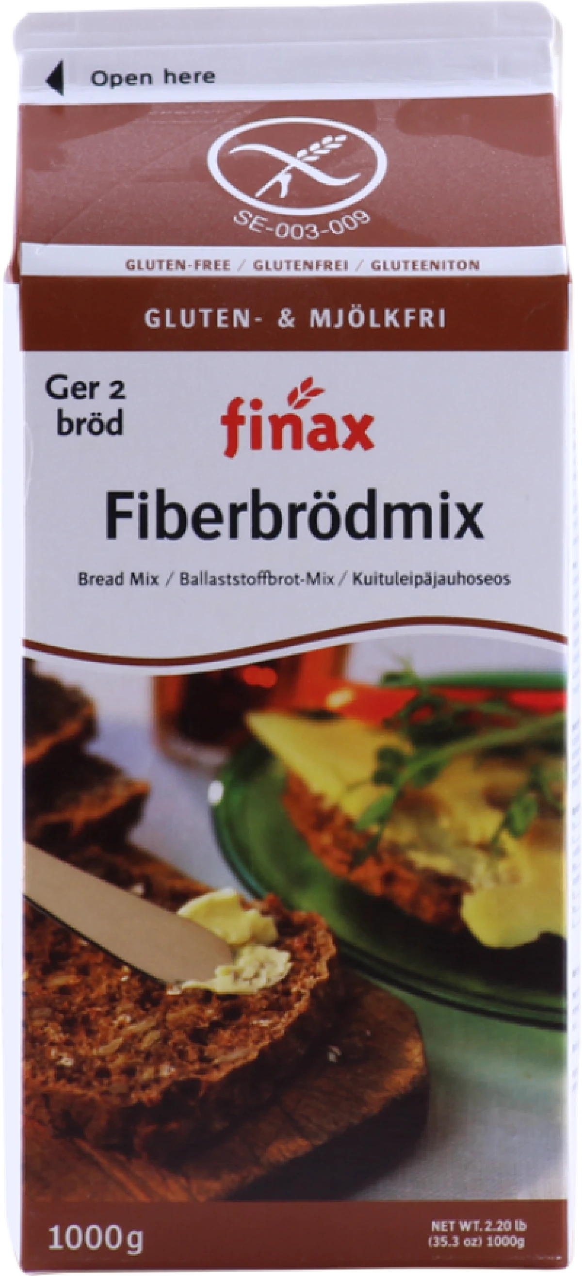 Finax, Fiberbrød glutenfri