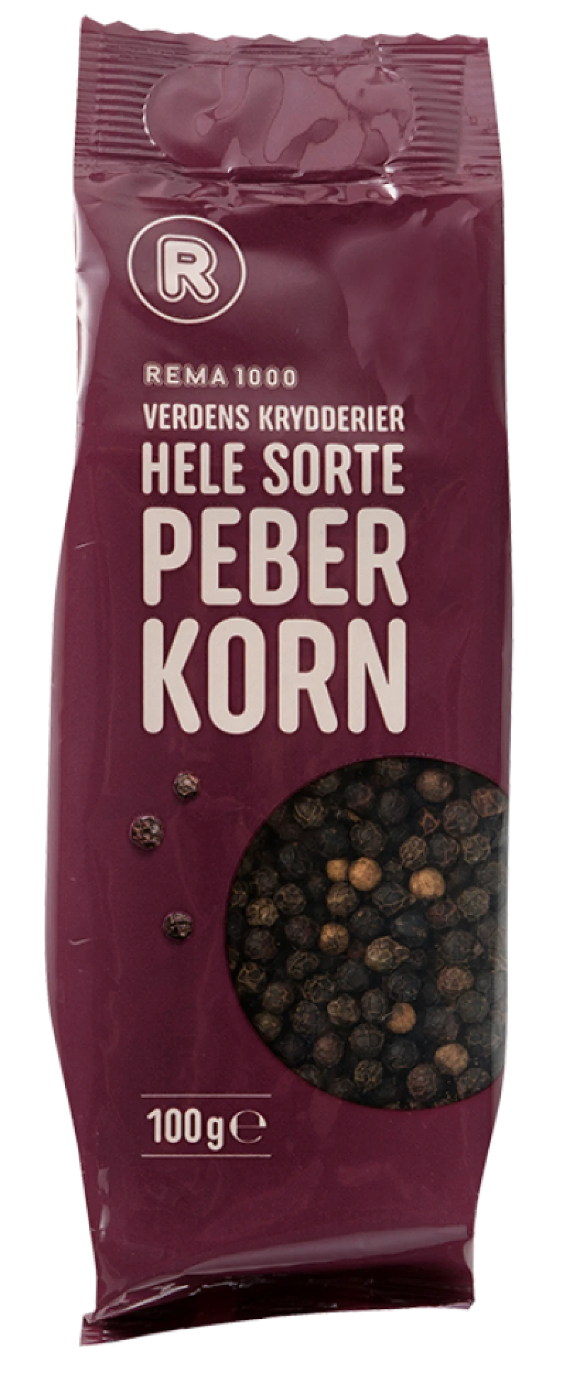 Hele sorte peberkorn